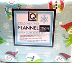 Living Quarters Twin Sheet Set Heavy Weight Flannel Blue/green Snowman. Fixed Price $20.99.