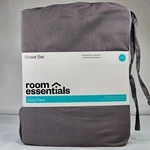 Room Essentials Full Easy-care Sheet Set Gray 4PC Wrinkle Resistant Cotton Blend. Fixed Price $21.99.