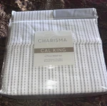 Charisma-cal King 6 Piece Sheet Set 100% Microfiber Ribbons Dove. Fixed Price $80.00.