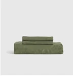 Nwt Quince Bamboo Fitted Set 3 Piece Queen Olive Viscose Msrp $104. Fixed Price $69.99.