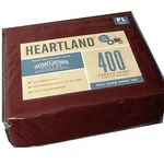 New Burgundy Color Heartland 400 Thread Count 100% Cotton Sateen Full Sheet Set. Fixed Price $47.98.