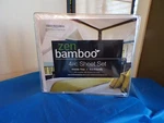 Zen Bamboo 1800 Series Lux 4PC Full White Bed Sheet Set. Fixed Price $29.99.