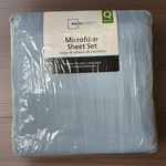 Mainstays Queen Microfiber Sheet Set Blue Solid Machine Washable Oeko-tex. Fixed Price $17.39.