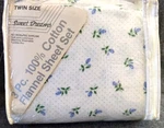 Sweet Dreams 100% Cotton Flannel Sheet Set 3PC Twin Victoria Rose Iron Nos. Fixed Price $31.14.
