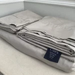 Chaps Home 100% Pima Cotton 4 Piece King Sheet Set Light Grey 500 Thread Count. Fixed Price $94.95.
