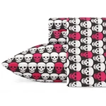 Betsey Johnson Skulls King Bed Linen Set Microfiber Sheets Pillowcases 80X78. Fixed Price $38.49.