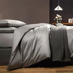 Mulberry Silk-like 3PCS Bedding Set Deep Pockets Pillow Cases&duvet Cover, Queen. Fixed Price $30.00.