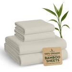 Bamboo Sheets King Size 4 Piece Set 100% Viscose Cooling Ivory Bampure Luxury. Fixed Price $154.99.