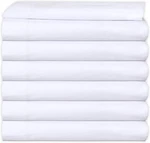 White T-200 Percale Hotel Linen Flat Sheets Polycotton Spa & Home Bedding 6 Pack. Fixed Price $329.99.