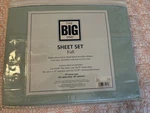 Big One Twin Cotton Sheet Set Medium Green. Fixed Price $25.00.