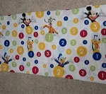 Disney Mickey Mouse Twin Flat Bed Sheet Donald Duck, Goofy, Pluto 1-2-3. Fixed Price $13.20.