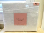 Kate Spade King 4PC Flat Fitted Sheet Set 2 Pillowcases Larabee Dot 100% Cotton. Fixed Price $179.99.