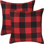 4TH Emotion Set Of 2 Christmas Buffalo Check Plaid Throw Pillow Covers Cushion. Fixed Price $19.74.