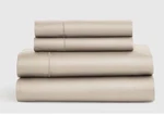 Nwot Quince Signature Giza Cotton Sateen Sheet Set 4 Piece Queen Sand Read!!. Fixed Price $115.00.
