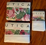 New Utica Floral Rose 4 Pc. No-iron Percale King Sheet Set 1980S Vintage Rare. Fixed Price $115.49.