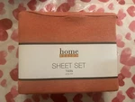 Home Design Jersey 4-PC. Sheet Set, Twin, Salmon Color. Fixed Price $24.99.