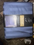 Hotel Style King Egyptian Cotton Damask Stripe Sheet Set Blue Smooth Sateen. Fixed Price $49.50.