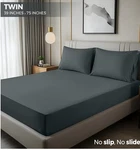 Utopia Bedding Fitted Sheet - Bottom Deep Pocket Twin, Grey. Fixed Price $8.99.