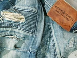 Hot Men Denim & Supply Ralph Lauren Slim Biker Tapered Distress Polo Jeans 29X32. Fixed Price $59.95.