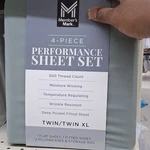 Member's Mark 500TC Sheet Set Twin/twin Xl Light Gray Moisture Wicking. Fixed Price $38.56.