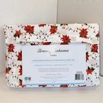 Tommy Bahama Queen Christmas Poinsettia Washed Cotton Sheet Nwt. Fixed Price $35.00.
