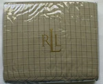 New Ralph Lauren Vintage Explorer Windowpane Check Queen Flat Sheet Nip. Fixed Price $59.00.