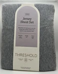 Twin 100% Cotton Jersey Sheet Set Heather Gray -threshold. Fixed Price $24.99.