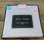 Betsey Johnson 6-PIECE Embossed Queen Sheet Set Polyester Pale Pink Bows Nwt. Fixed Price $24.99.