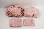 Elite Home Products 4 Piece Sheet Set Flat Fitted Pillowcases Pink White Faith. Fixed Price $23.92.