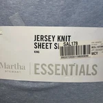 Martha Stewart Jersey Knit Sheet Set, King, Blue, Nwt. Fixed Price $49.99.
