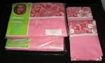 Vtg River Dantrel Double Bed Sheets Pillowcases Set Mod Pink & White Floral. Fixed Price $69.99.