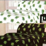 Premium Microfiber 6 Piece Sheet Set - Marijuana Leaf Print Twin King Cali. Fixed Price $30.00.