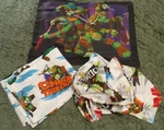 Teenage Mutant Ninja Turtles Twin Size Sheet Set Fitted, Flat, Case Nickelodeon. Fixed Price $18.00.