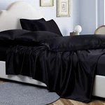 5PCS Satin Set Faux Silky Bedding With Long Pillowcase Deep Pocket. Fixed Price $12.99.