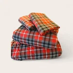 Full Size Flannel Sheet Set Ruvanti Black And Red Plaid 100% Cotton Deep Pocket. Fixed Price $32.99.
