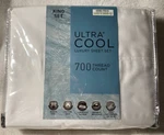 Ultra Cool 700 Thread Count 4 Piece Luxury Sheet Set, King Size White- Oeko-tex. Fixed Price $125.00.