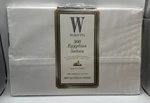 Wamsutta Twin Flat Sheet Egyptian Sateen 100% Cotton White 300 Thread Count. Fixed Price $29.00.