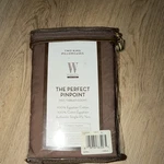 Wamsutta Perfect Pinpoint King Pillowcases /2 Egyptian Cotton 360TC Mocha Brown. Fixed Price $47.00.