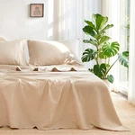 Lutbm Queen Set 100% Cotton Bed Gauze 4 Pcs Linen Muslin S.... Fixed Price $113.77.
