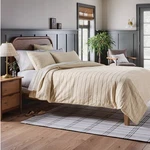 Hearth & Hand Magnolia Full Queen Duvet Comforter Cover Set Pillow Sham Neutral. Fixed Price $89.00.