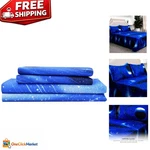 Galaxy-themed Twin Sheet Set 3PCS Light Blue For Kids' Dreamy Rooms. Fixed Price $33.59.