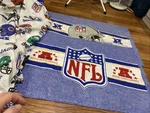 Nfl Football Helmet Twin Fitted Sheet 2 Pillowcases The Bibb Company Vintage 90S. Fixed Price $15.00.