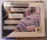 New Sealed Performance Twilite Twin Sheet Set By Springs Laramie Pattern Beige. Fixed Price $22.00.