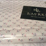 Nwt Ralph Lauren American Summer Anchor Navy Red Twin Flat Sheet. Fixed Price $39.99.