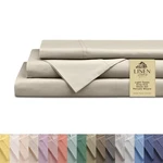 Linen Home 100% Cotton Percale 4 Pieces King Sheet Set, 13 - Light Taupe. Fixed Price $80.99.