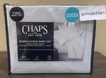 Chaps By Ralph Lauren 6PC Queen Set (sheets &4 Pillowcases) Light Grey Nip. Fixed Price $37.50.