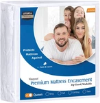 Utopia Bedding Premium Waterproof Bug Mattress Cover, Queen, White. Fixed Price $50.05.