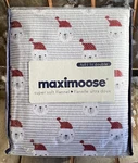 Maxi Moose Full Size Cotton Flannel Sheet Set Polar Bear With Santa Hat. Fixed Price $25.00.