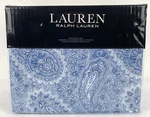 Ralph Lauren Twin Flannel Sheet Set Bantry Paisley Blue White Winter Soft. Fixed Price $53.99.