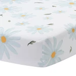 Lambs & Ivy Sweet Daisy 100% Cotton White/blue Floral Baby Fitted Crib Sheet. Fixed Price $24.99.